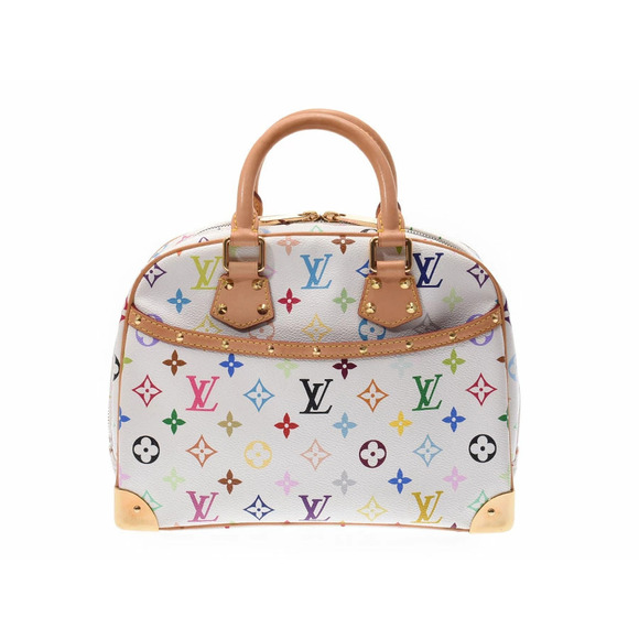 Louis Vuitton Handbags - Louis Vuitton Multicolor Trouville White Leather Handbag